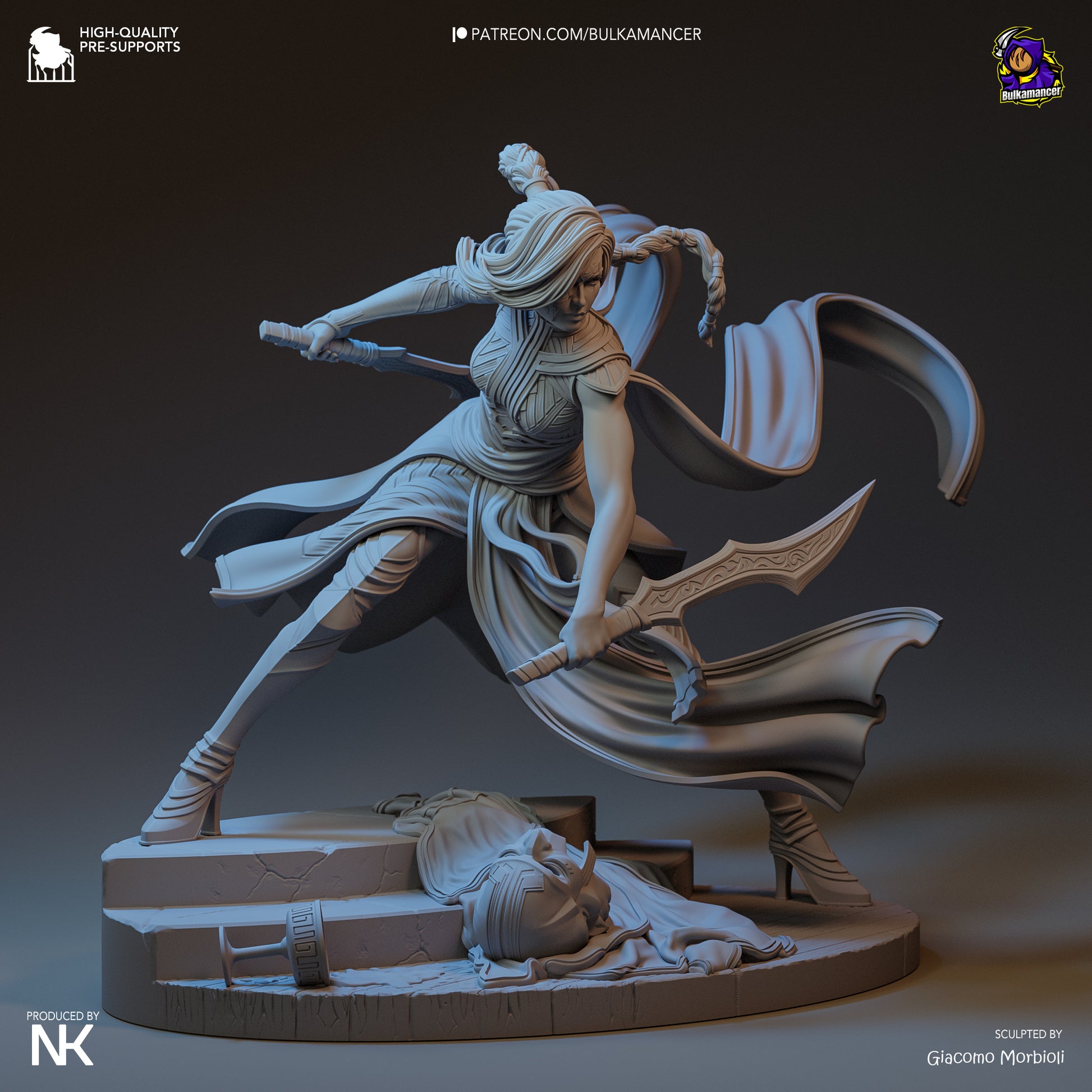 Menacing Blade | Resin Garage Kit Figure Game Fan Art | Bulkamancer Sculpts