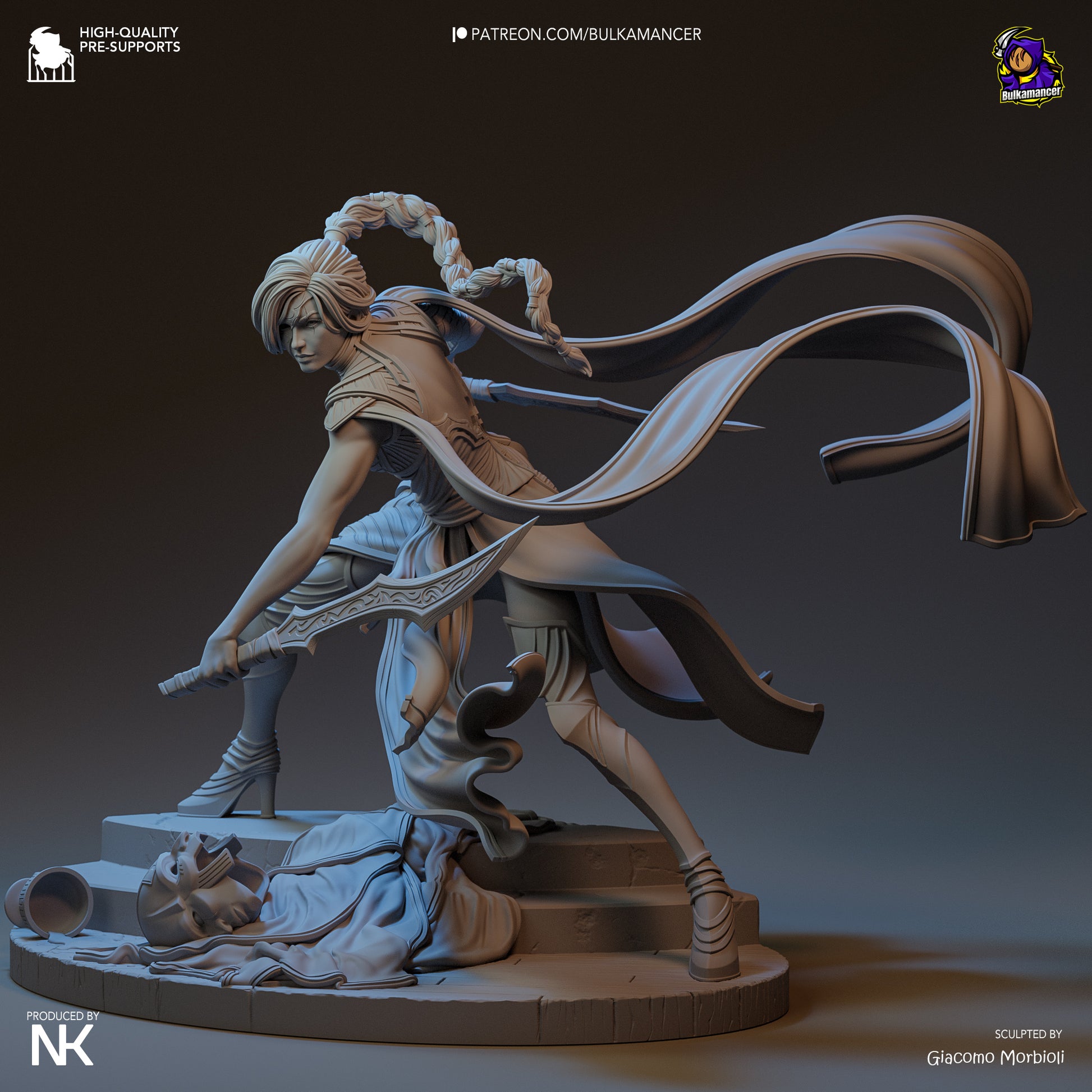 Menacing Blade | Resin Garage Kit Figure Game Fan Art | Bulkamancer Sculpts