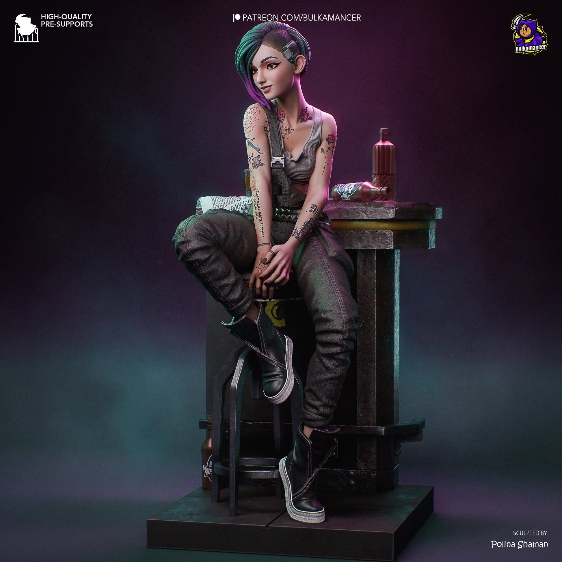 Mindtrip Techie | Resin Garage Kit Figure | Bulkamancer Sculpts - Tattles Told 3D