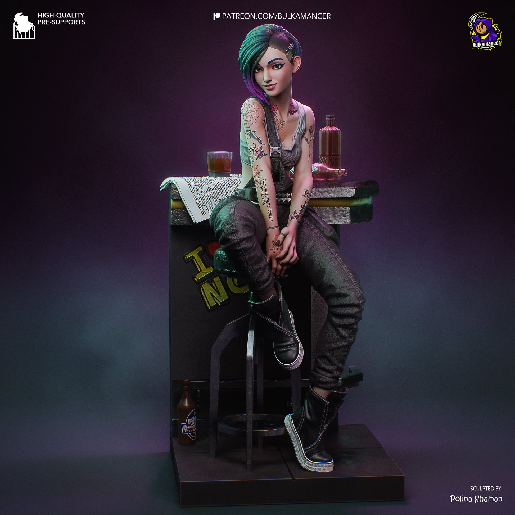 Mindtrip Techie | Resin Garage Kit Figure | Bulkamancer Sculpts - Tattles Told 3D