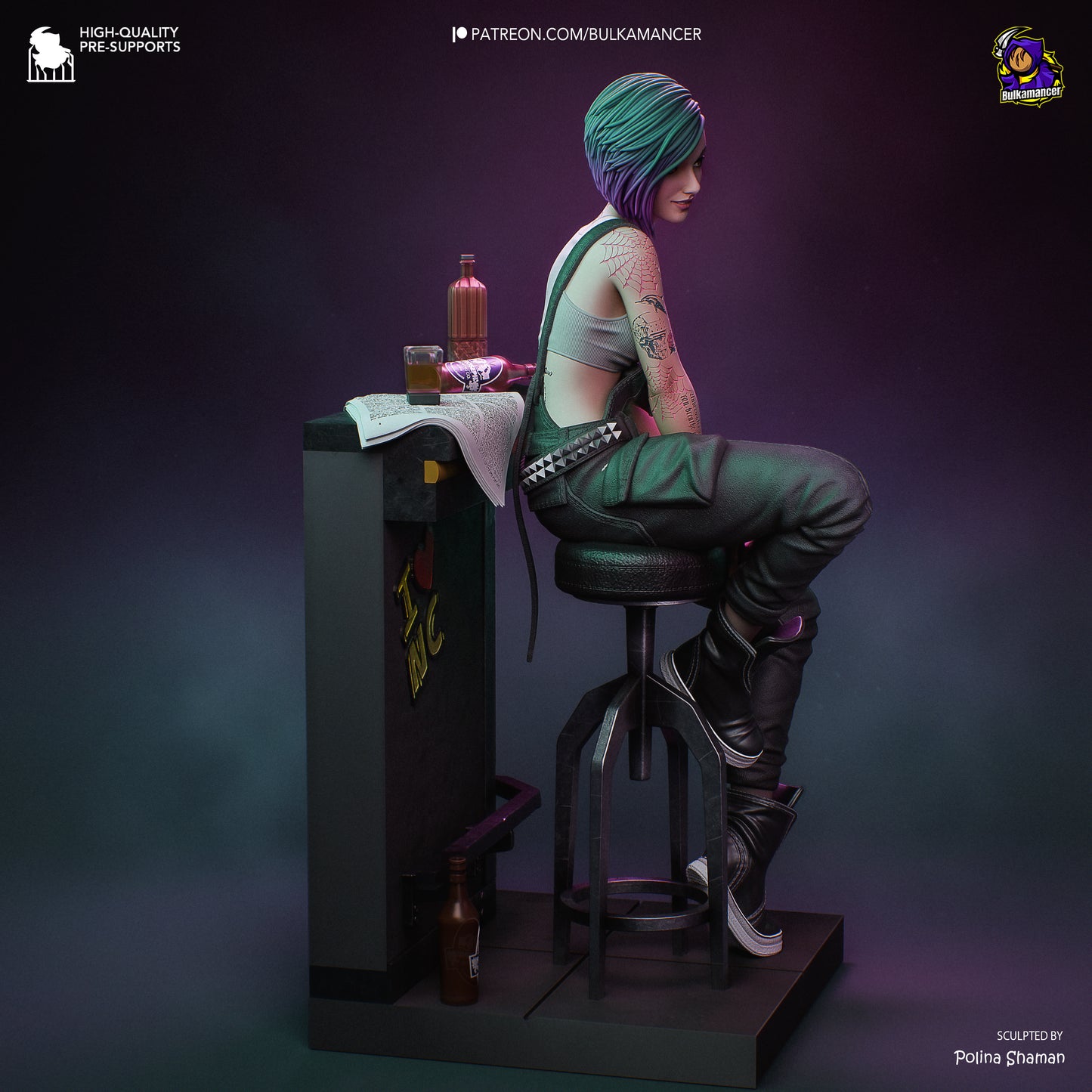 Mindtrip Techie | Resin Garage Kit Figure | Bulkamancer Sculpts - Tattles Told 3D