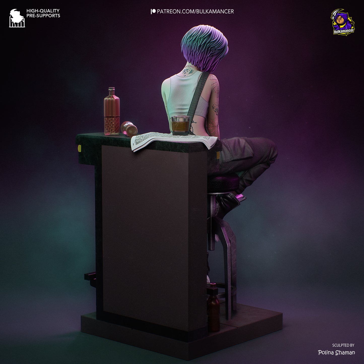 Mindtrip Techie | Resin Garage Kit Figure | Bulkamancer Sculpts - Tattles Told 3D