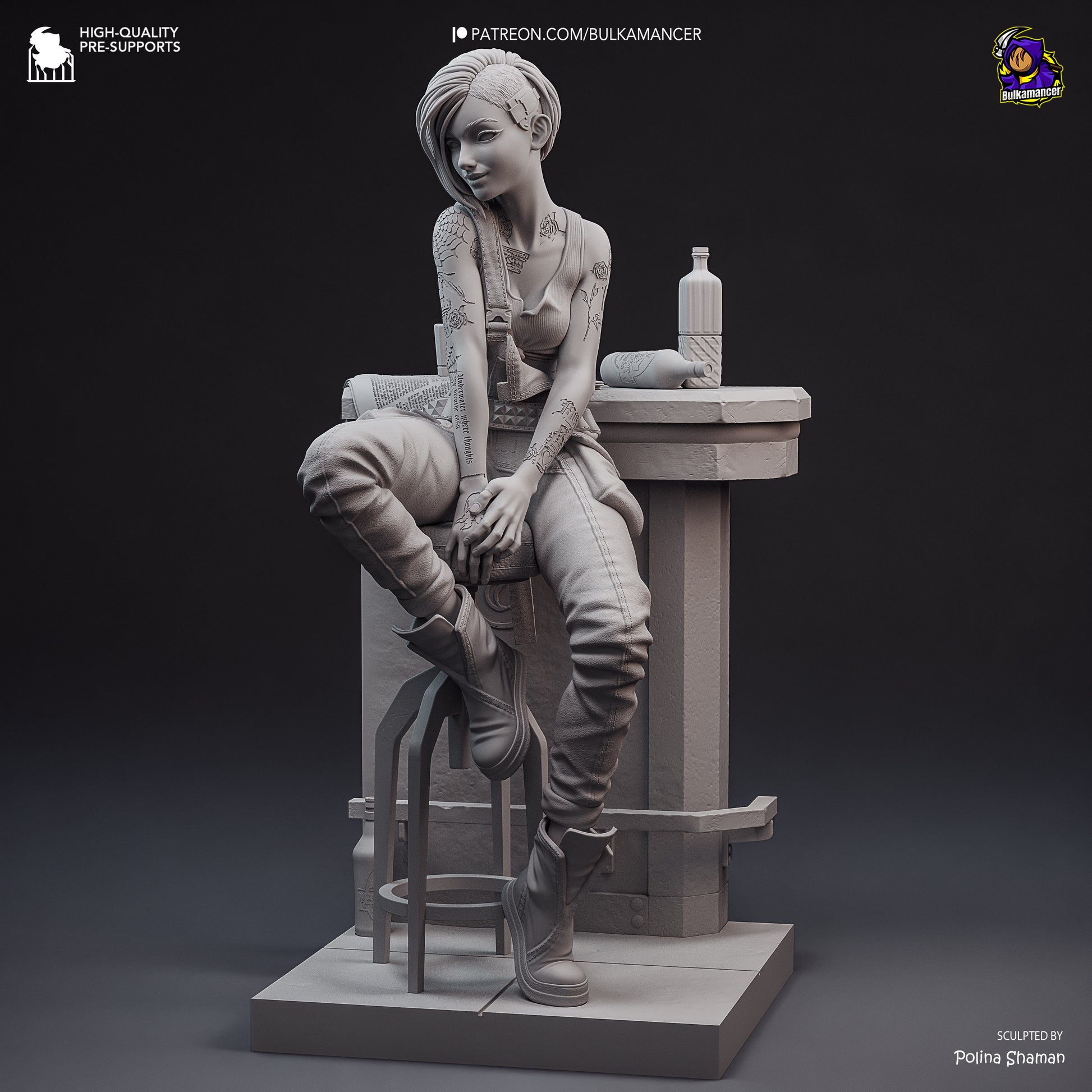 Mindtrip Techie | Resin Garage Kit Figure | Bulkamancer Sculpts - Tattles Told 3D