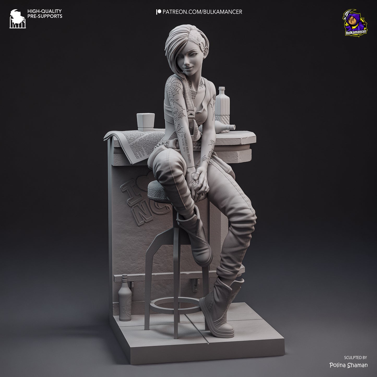 Mindtrip Techie | Resin Garage Kit Figure | Bulkamancer Sculpts - Tattles Told 3D