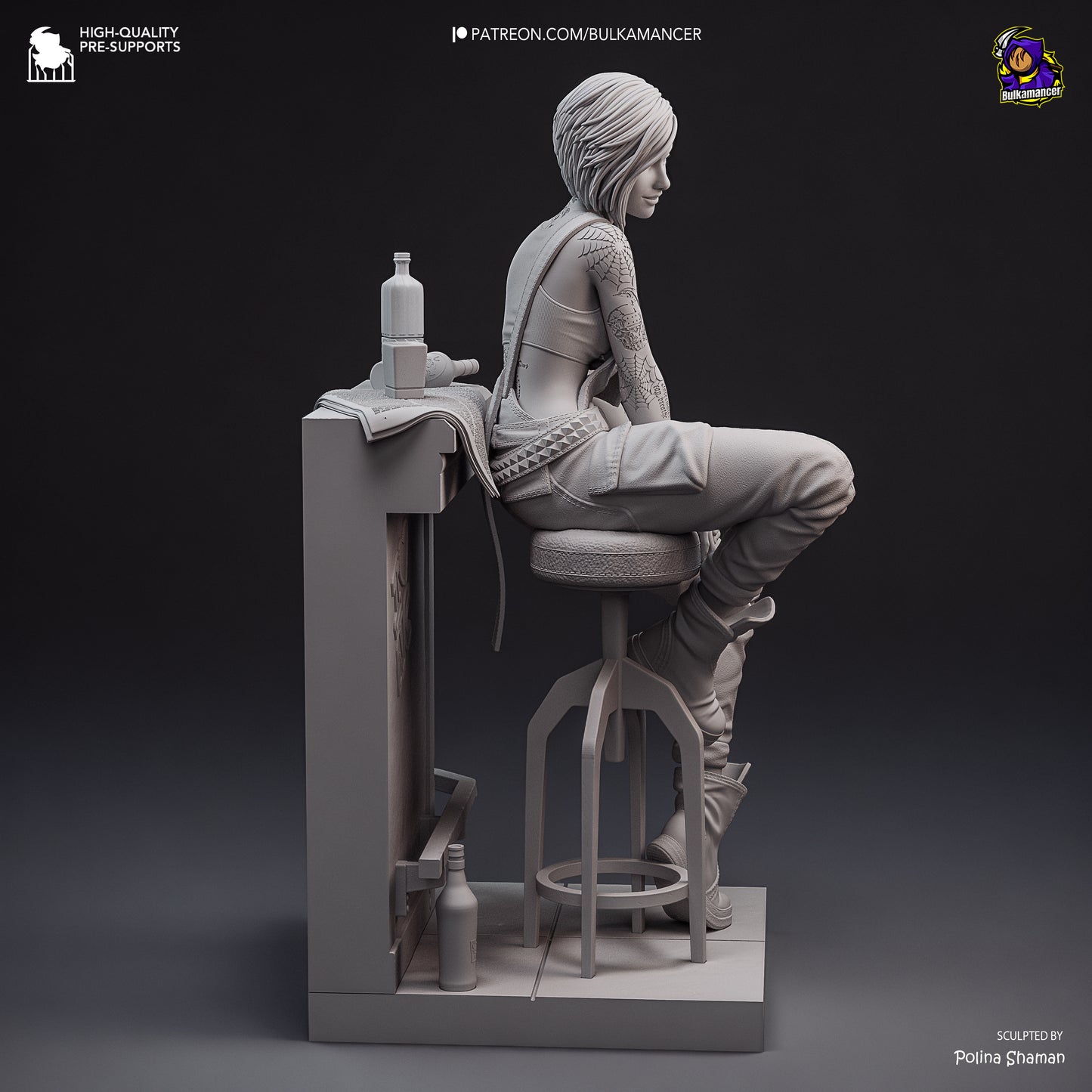 Mindtrip Techie | Resin Garage Kit Figure | Bulkamancer Sculpts - Tattles Told 3D