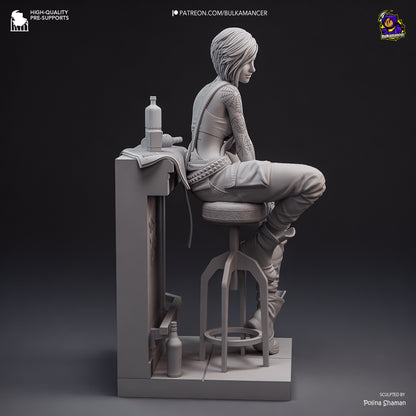 Mindtrip Techie | Resin Garage Kit Figure | Bulkamancer Sculpts - Tattles Told 3D