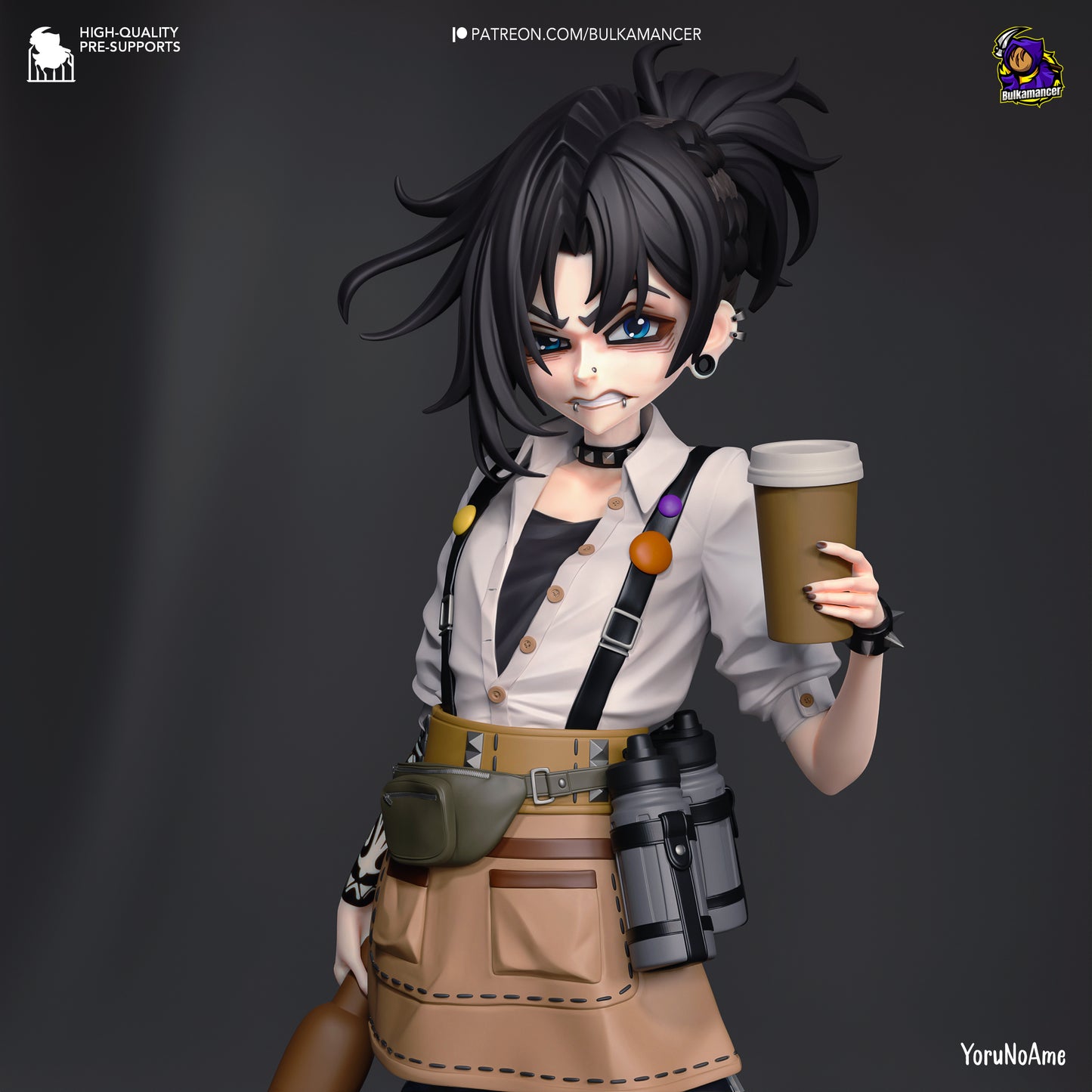 Mokka | Resin Garage Kit Figure Game Fan Art | Bulkamancer Sculpts