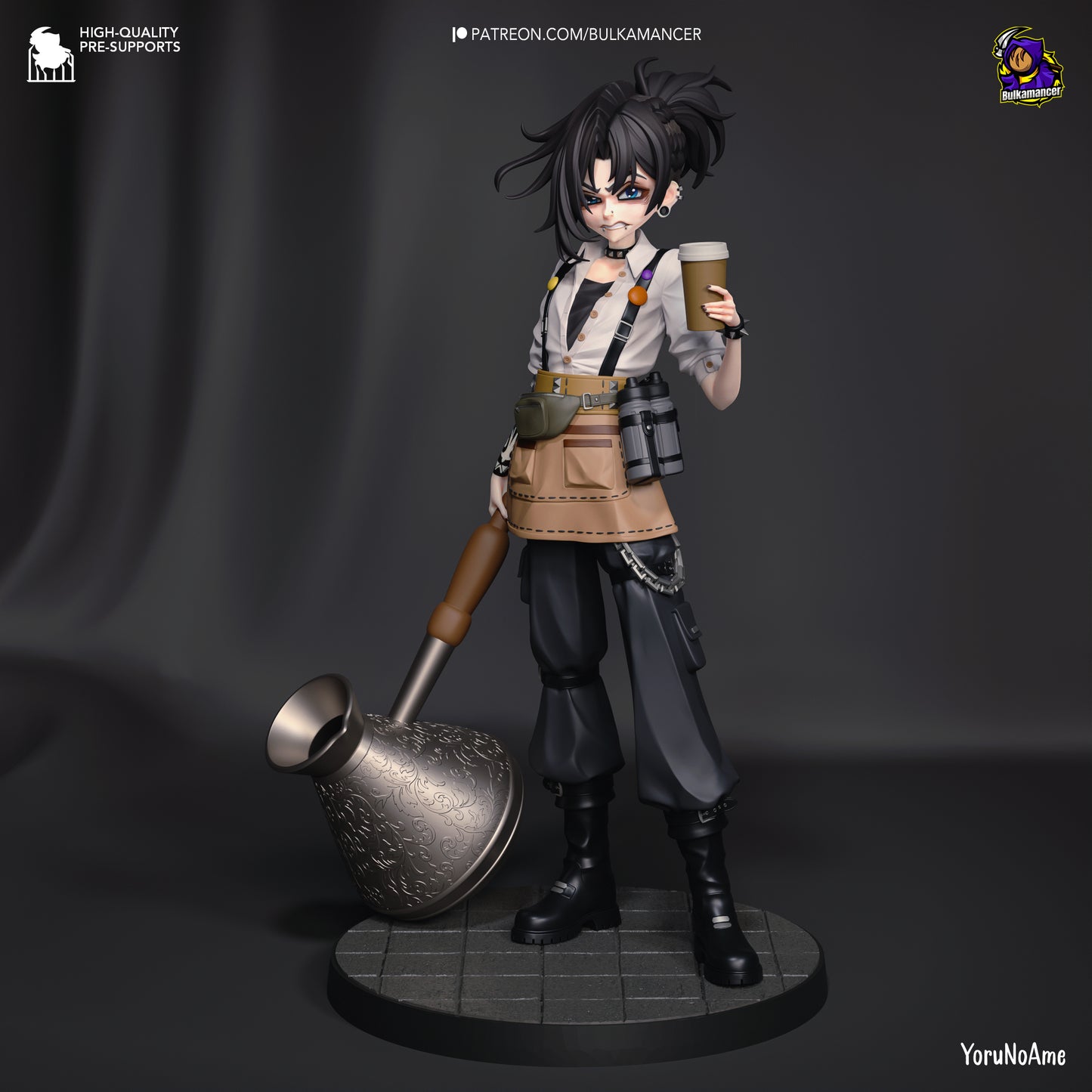 Mokka | Resin Garage Kit Figure Game Fan Art | Bulkamancer Sculpts