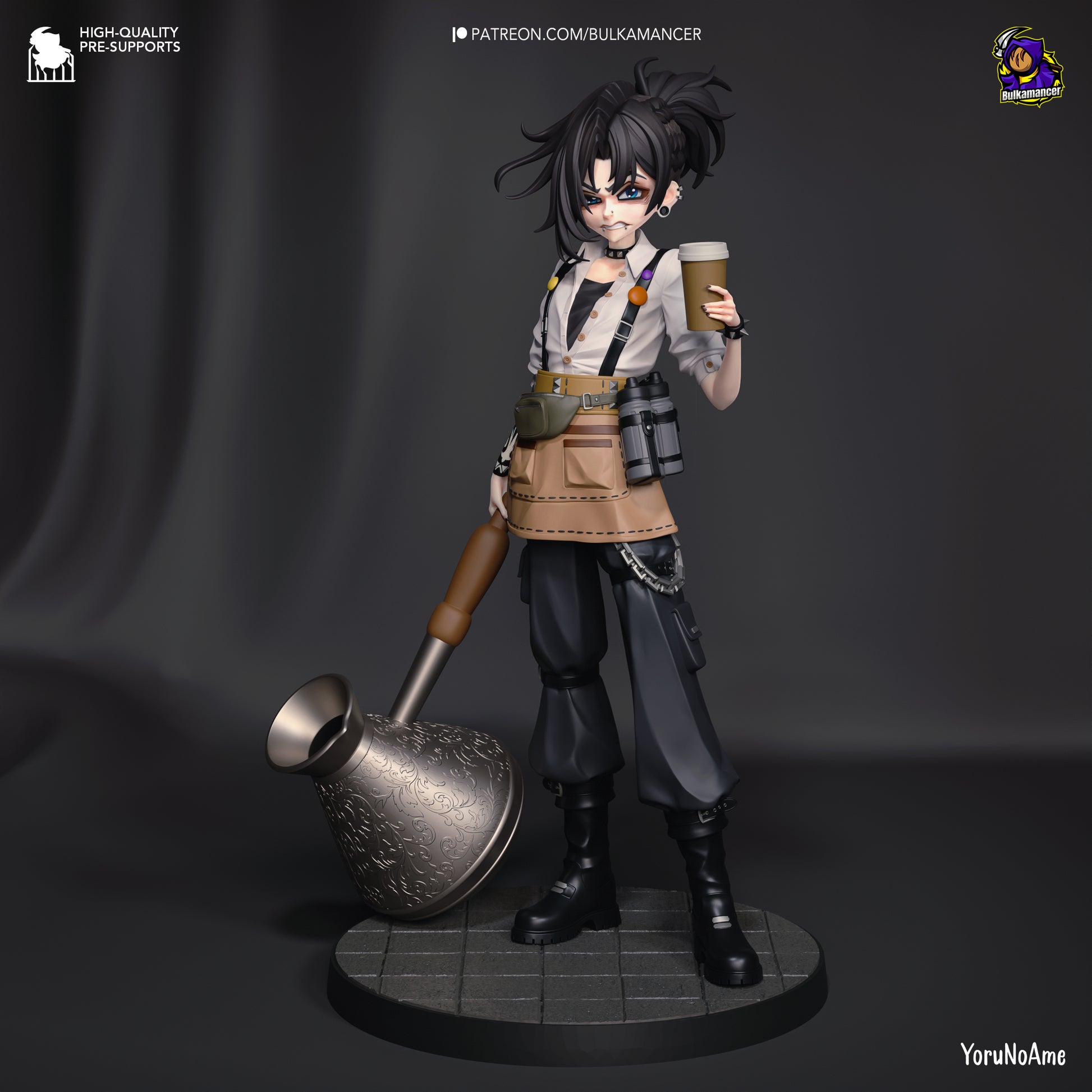 Mokka | Resin Garage Kit Figure Game Fan Art | Bulkamancer Sculpts