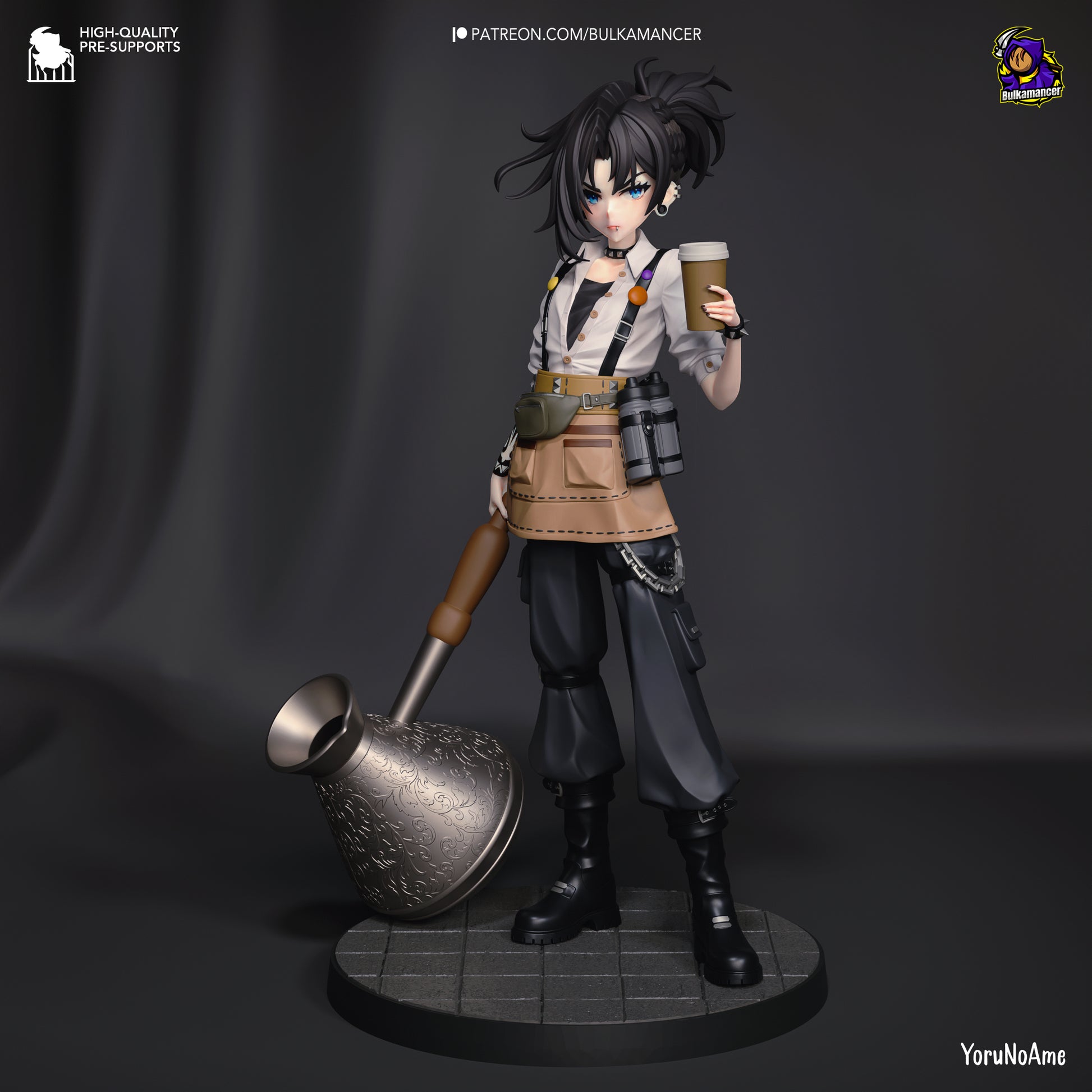 Mokka | Resin Garage Kit Figure Game Fan Art | Bulkamancer Sculpts