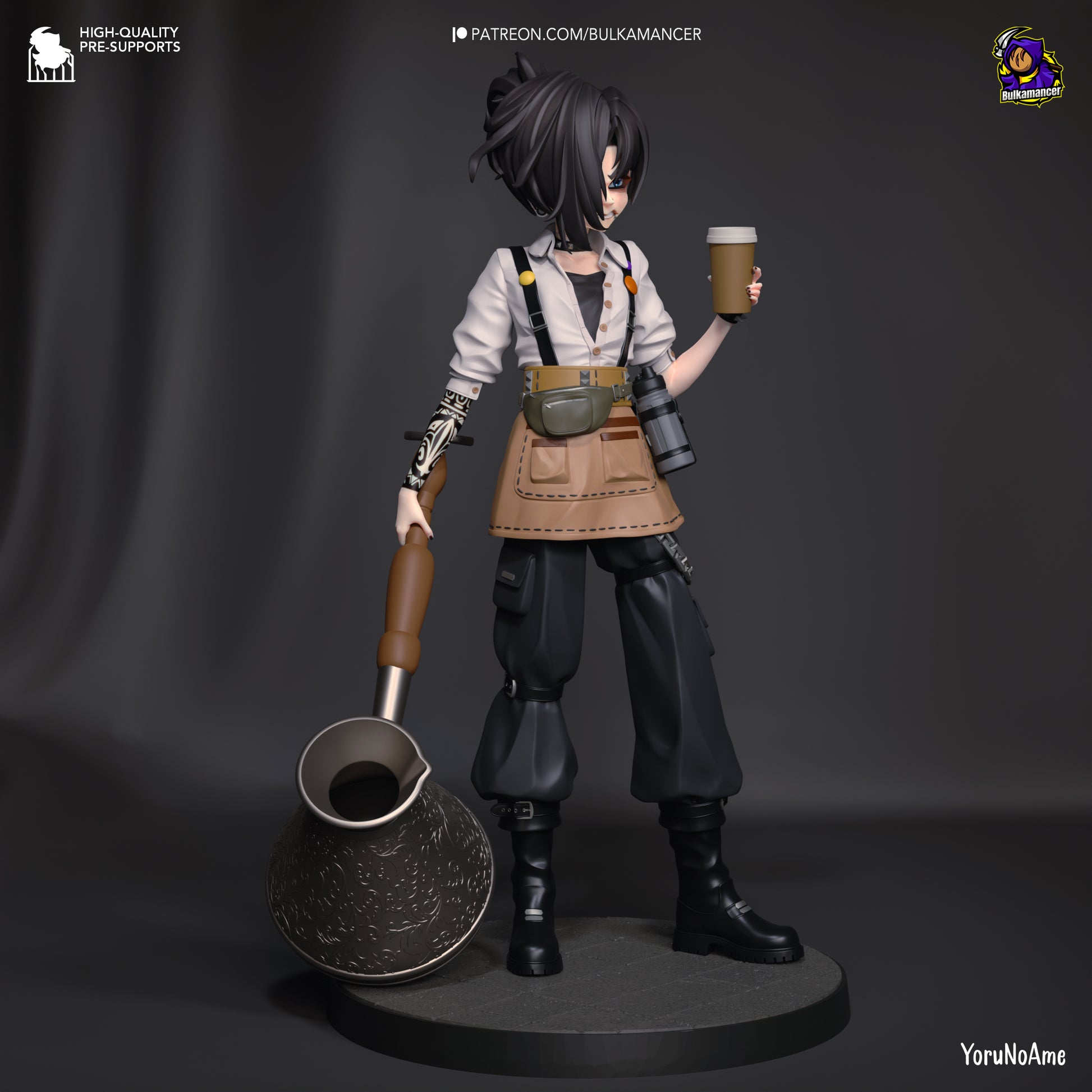 Mokka | Resin Garage Kit Figure Game Fan Art | Bulkamancer Sculpts
