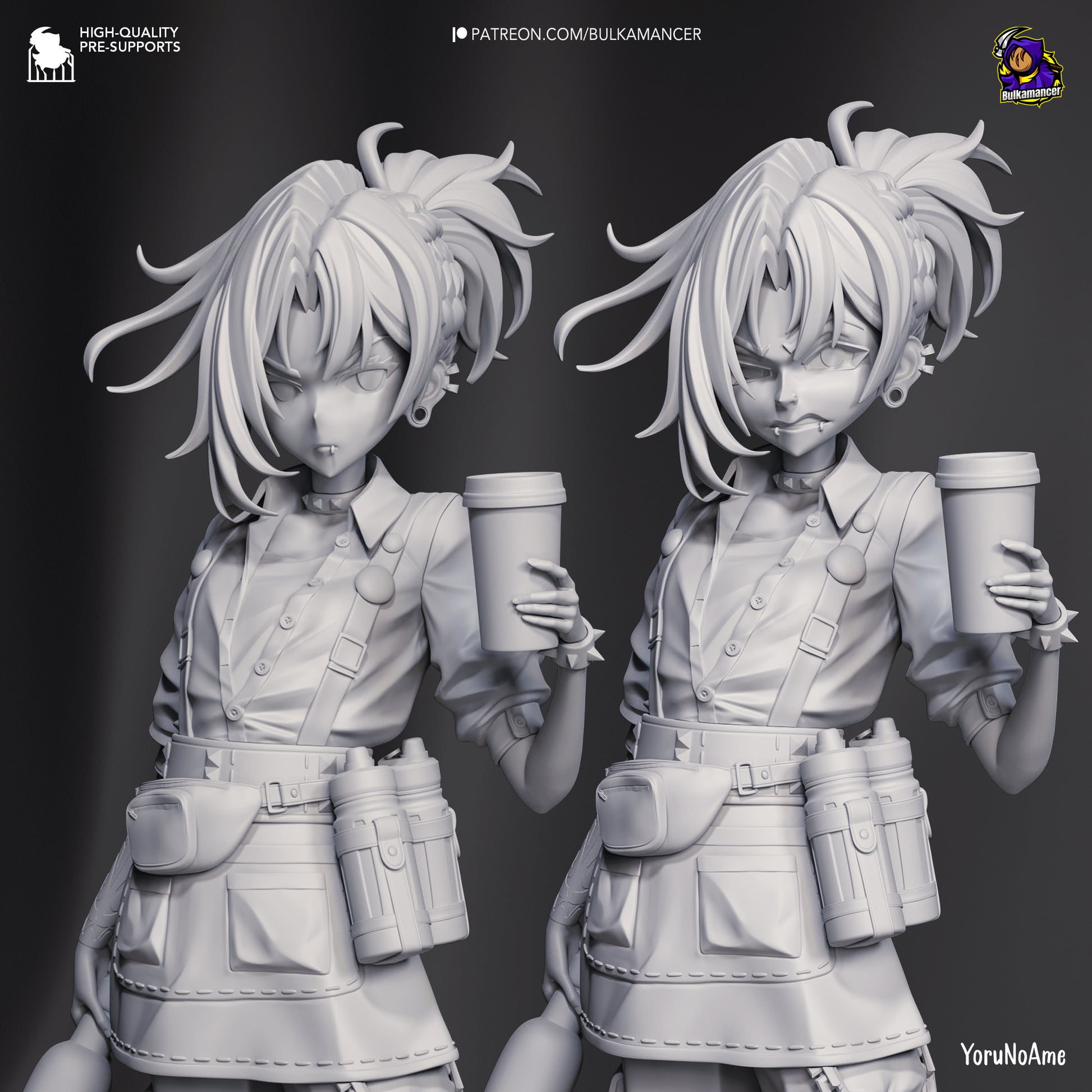 Mokka | Resin Garage Kit Figure Game Fan Art | Bulkamancer Sculpts
