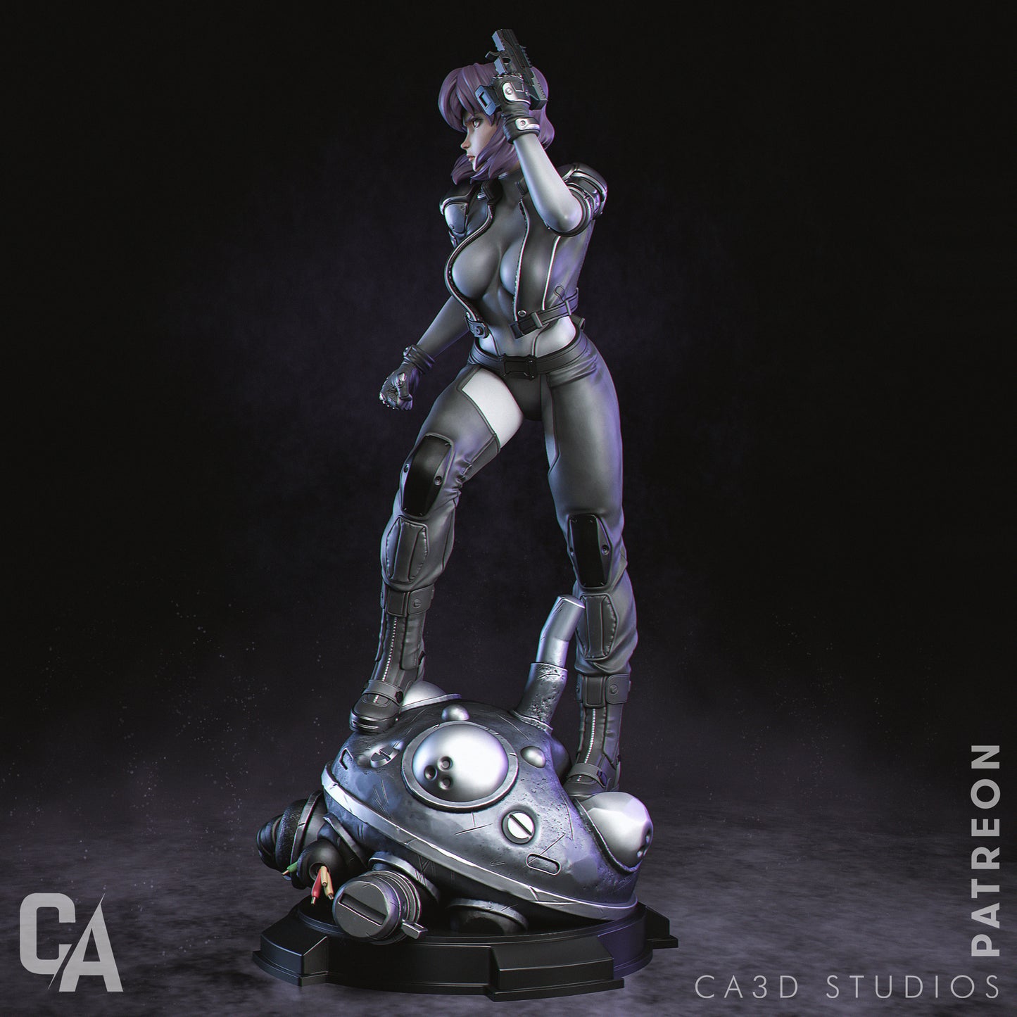 1:12 Cyber Ghost Operative | 3D Printed Resin Garage Kit Figure | CA 3D Studios