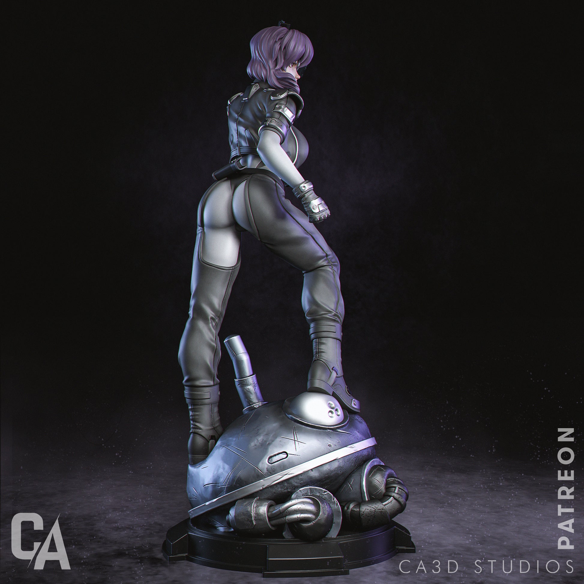 1:12 Cyber Ghost Operative | 3D Printed Resin Garage Kit Figure | CA 3D Studios
