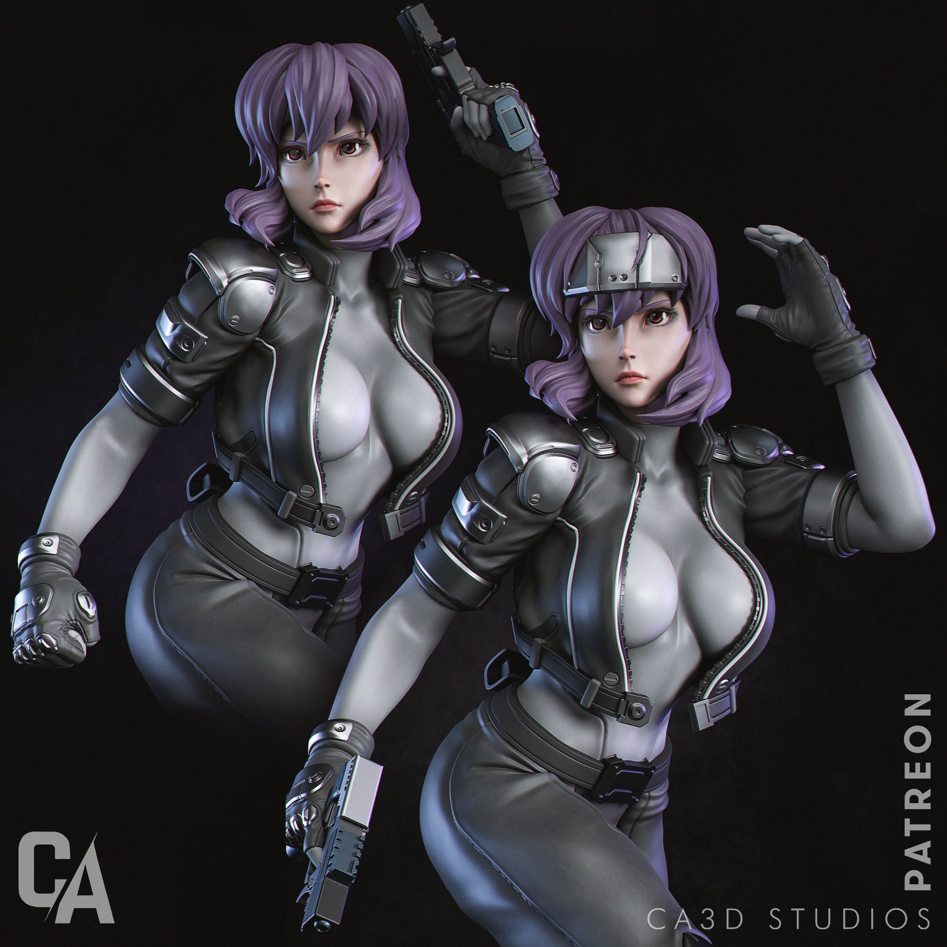 1:12 Cyber Ghost Operative | 3D Printed Resin Garage Kit Figure | CA 3D Studios