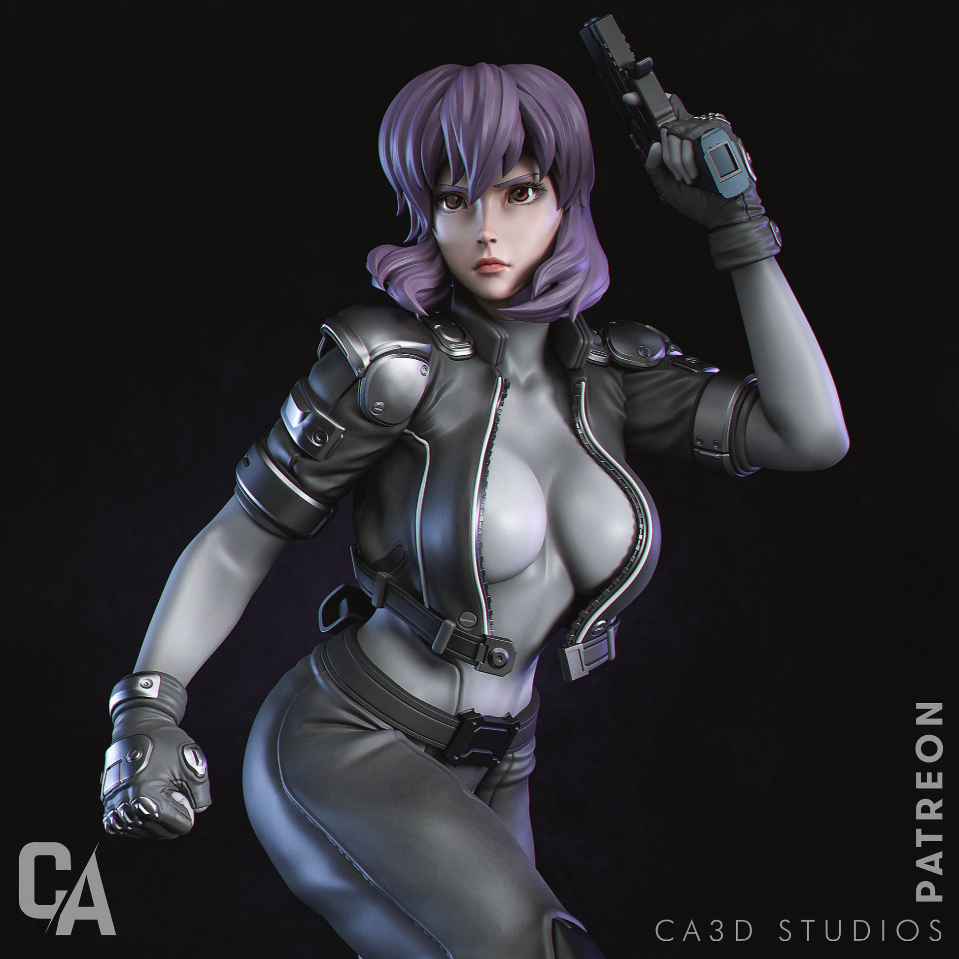 1:12 Cyber Ghost Operative | 3D Printed Resin Garage Kit Figure | CA 3D Studios