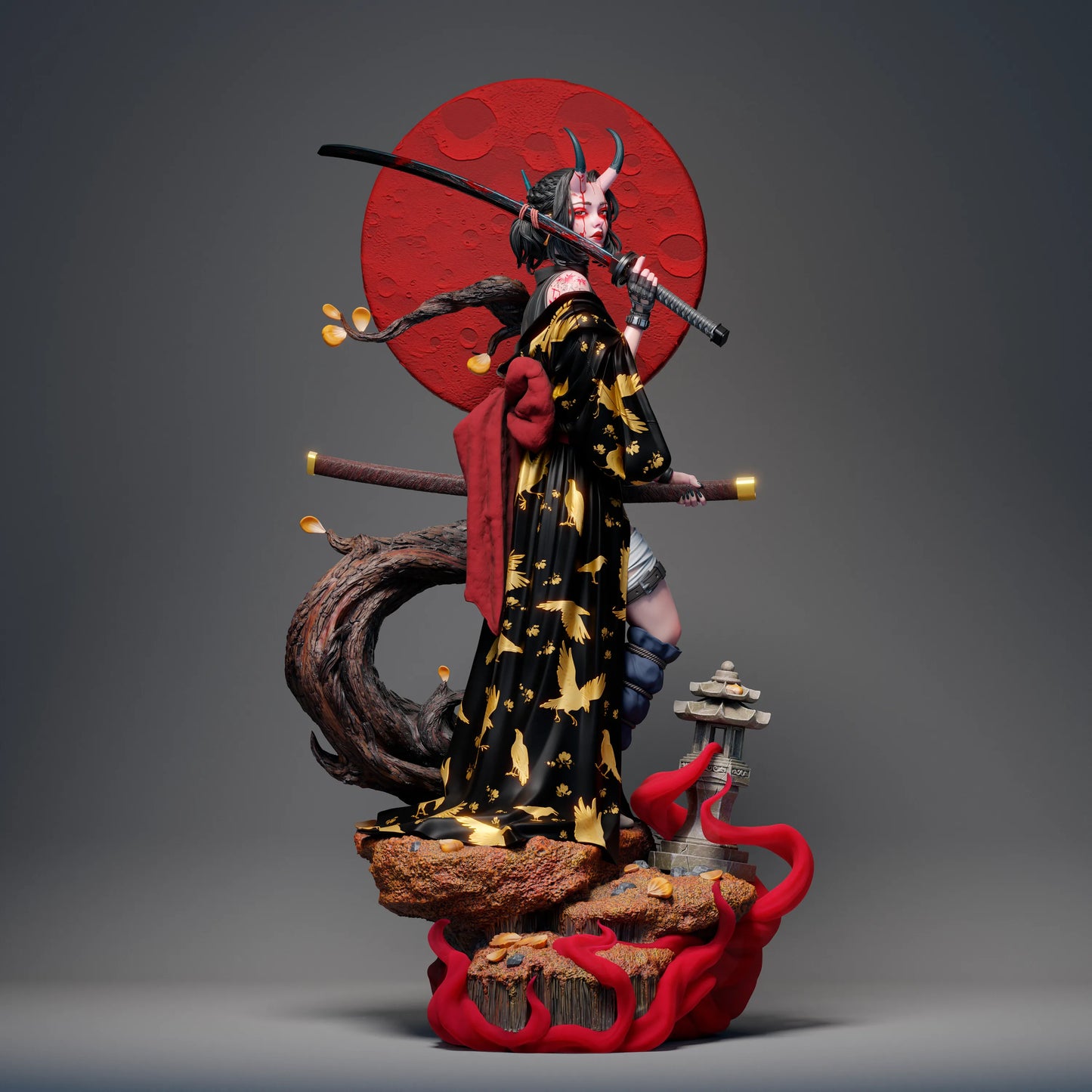 1:12 Oni Blood Moon | 3D Printed Resin Garage Kit Figure | CA 3D Studios