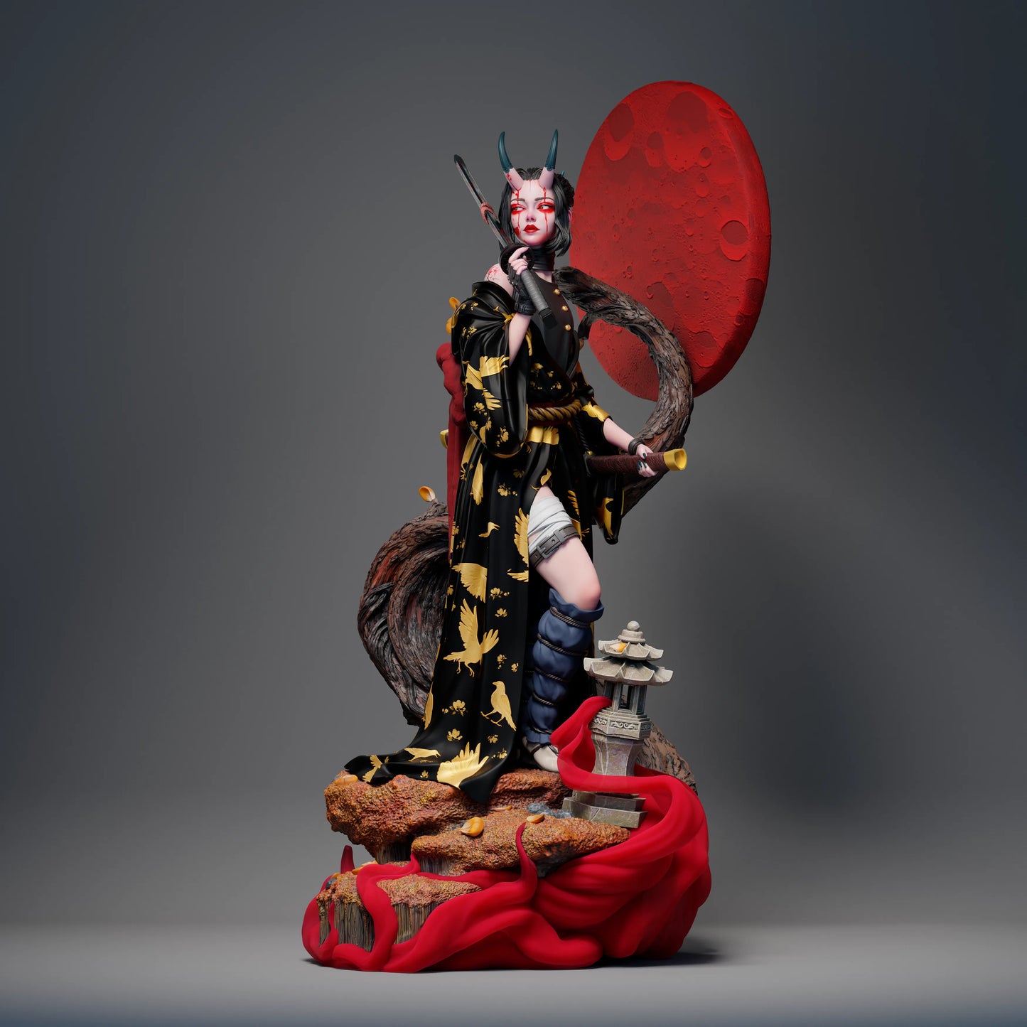 1:12 Oni Blood Moon | 3D Printed Resin Garage Kit Figure | CA 3D Studios