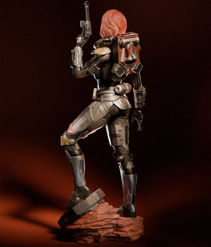 1:12 Armored Bounty Hunter | 3D Printed Resin Garage Kit Figure | CA 3D Studios