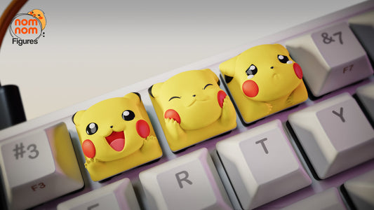 Keycaps - Electric Starter | 3D Printed Resin Anime Fan Art | Nomnom Figures