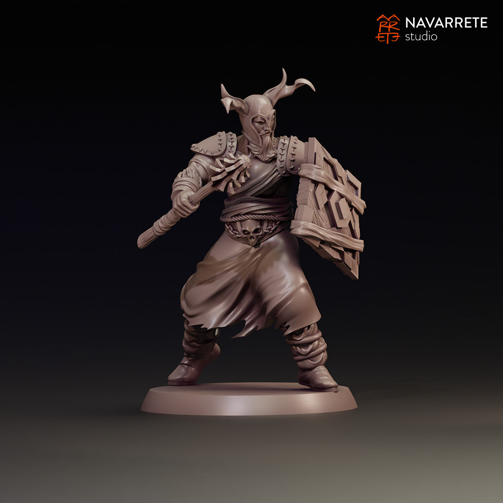 Tattles Told 3D Army of Dorn-Khaz Infantry Warband miniature from Navarrete Studio, showing detailed soldier figure in pose 2.