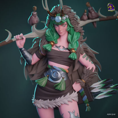 Divine Huntress | Resin Garage Kit Figure Game Fan Art | Bulkamancer Sculpts