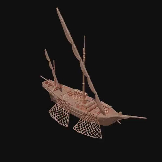 Fisherman Tartane | 28mm Scale Model Terrain | D&D TTRPG Playable 3D Printed Building | MiniatureLand