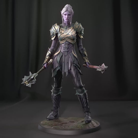 Dark Elf Paladin | Resin Garage Kit Sculpture Anime Video Game Fan Art Statue | Bulkamancer Sculpts