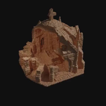 Corrupted Mausoleum | 28mm Scale Model Terrain | D&D TTRPG Playable 3D Printed Building | MiniatureLand