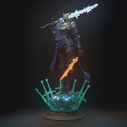 Twin Moon Knight | Resin Garage Kit Sculpture Anime Video Game Fan Art Statue | h3LL creator