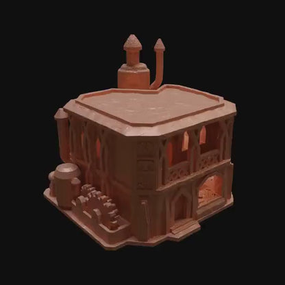 Dwarf Blacksmith House | 28mm Scale Model Terrain | D&D TTRPG Playable 3D Printed Building | MiniatureLand