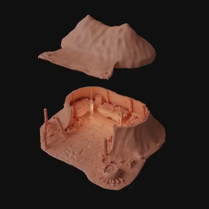 Healer Tent | 28mm Scale Model Terrain | D&D TTRPG Playable 3D Printed Building | MiniatureLand