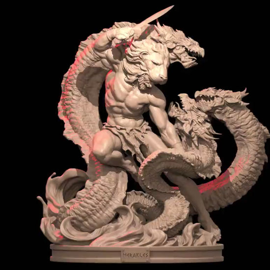 Greek Demi-God, Heracles, Hercules | Resin Garage Kit Sculpture Anime Video Game Fan Art Statue | CA 3D Studios