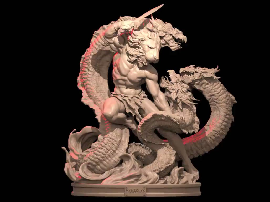 Greek Demi-God, Heracles, Hercules | Resin Garage Kit Sculpture Anime Video Game Fan Art Statue | CA 3D Studios