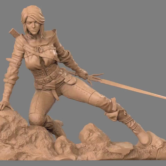 Warrior Princess | Resin Garage Kit Sculpture Anime Video Game Fan Art Statue | CA 3D Studios