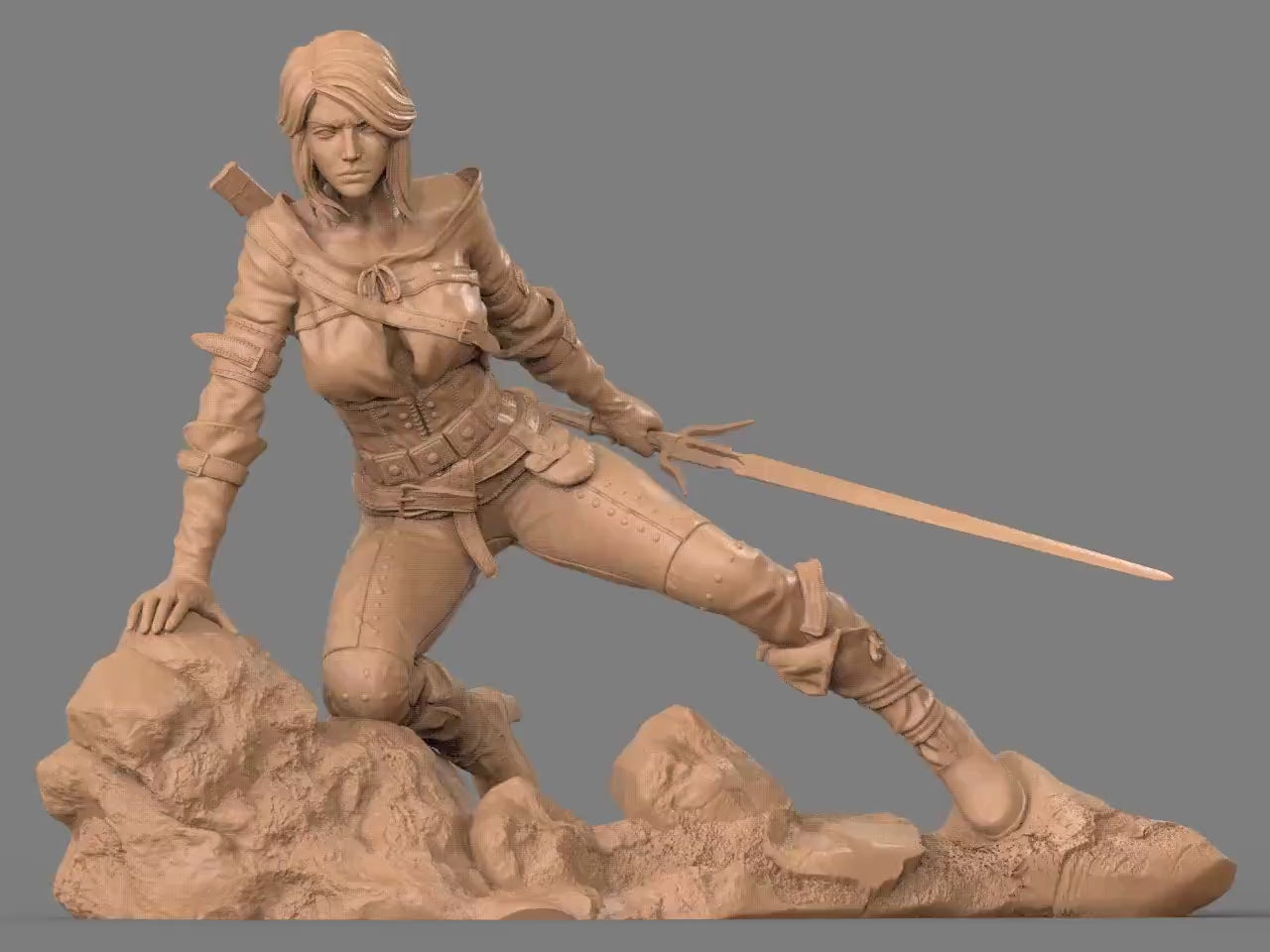 Warrior Princess | Resin Garage Kit Sculpture Anime Video Game Fan Art Statue | CA 3D Studios