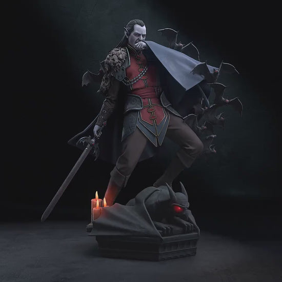 Master of Dread and Desire | Strahd von Zarovich | Resin Garage Kit Sculpture D&D Fan Art Statue | h3LL creator