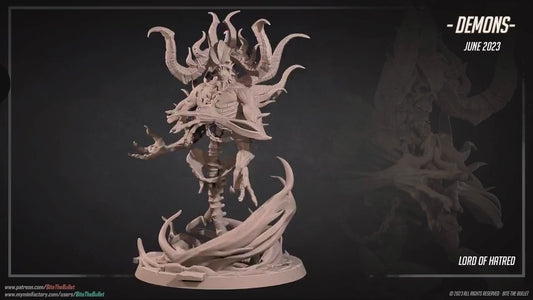 Lord of Hatred, Demon | TABLETOP SCALE | TTRPG  Miniature | Bite the Bullet | Unpainted, Unplated Resin 8k