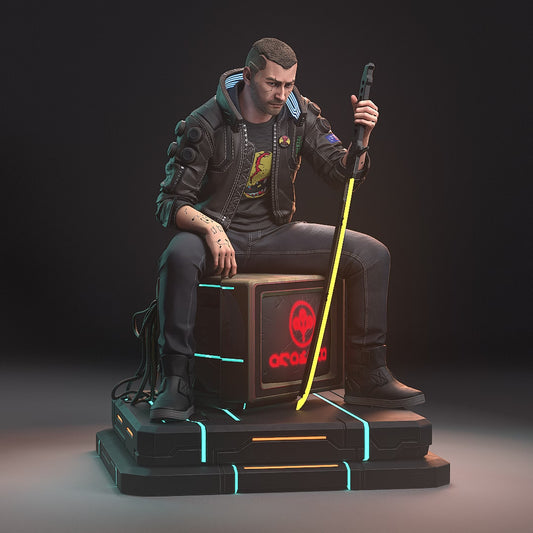 1:12 Cyber Rebel Male | Resin Garage Kit Figure Game Fan Art | h3LL creator