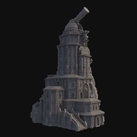 Dwarf Observatory | 28mm Scale Model Terrain | D&D TTRPG Playable 3D Printed Building | MiniatureLand