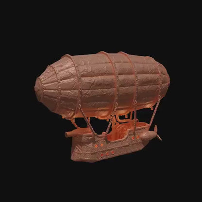 Dwarf Steam Zeppelin | 28mm Scale Model Terrain | D&D TTRPG Playable 3D Printed Building | MiniatureLand