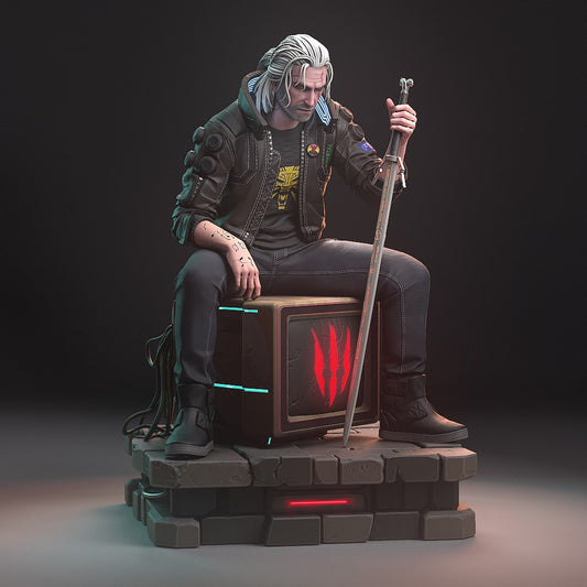 1:12 Cyber Rebel Silverronin | Resin Garage Kit Figure Game Fan Art | h3LL creator