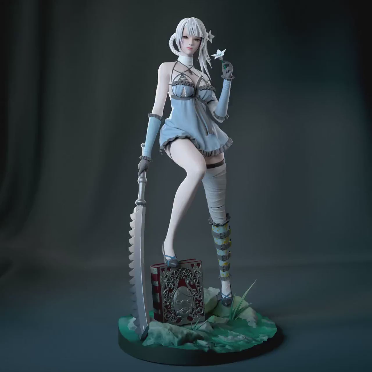 Angry Librarian | Resin Garage Kit Sculpture Anime Video Game Fan Art Statue | Bulkamancer Sculpts