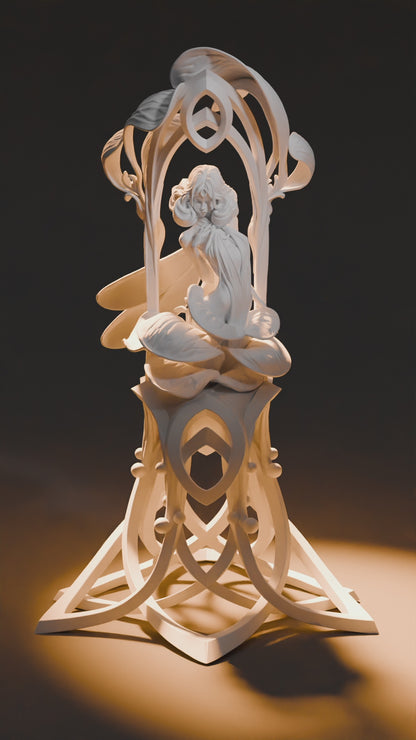 Evi of the Aurum Realm, Beautiful Faeries | Resin Garage Kit Pin Up Figure Statue | Blackthorn Miniatures