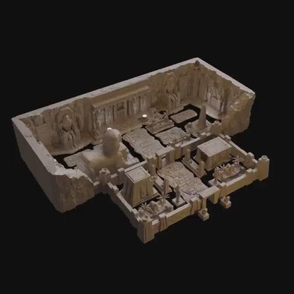 Ancient Desert Tomb | 28mm Scale Model Terrain | D&D TTRPG Playable 3D Printed Building | MiniatureLand