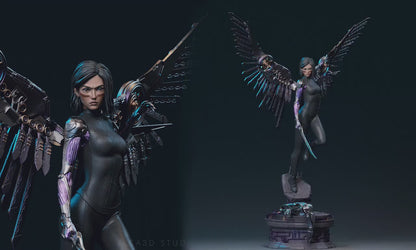 Winged Cyborg | Resin Garage Kit Sculpture Anime Video Game Fan Art Statue | CA 3D Studios