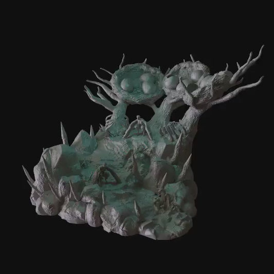 Cliff Harpy Nest | 28mm Scale Model Terrain | D&D TTRPG Playable 3D Printed Building | MiniatureLand