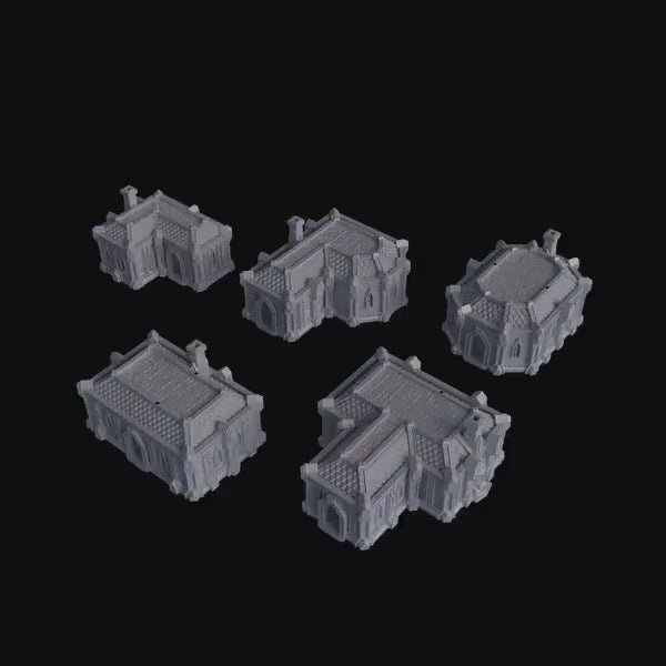 Dwarf Houses | 28mm Scale Model Terrain | D&D TTRPG Playable 3D Printed Building | MiniatureLand