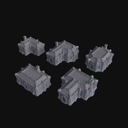 Dwarf Houses | 28mm Scale Model Terrain | D&D TTRPG Playable 3D Printed Building | MiniatureLand