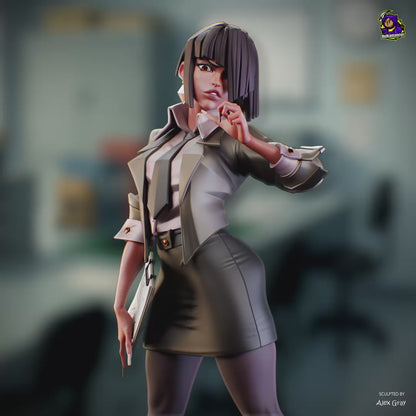 Agent Karen Unbreadable | Resin Garage Kit Figure Game Fan Art | Bulkamancer Sculpts